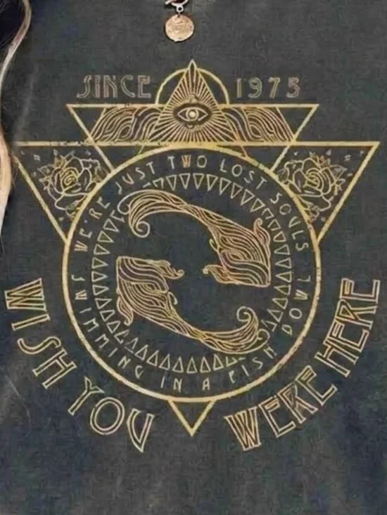 Wish you were here oversized Shirt, Rock Festival tee, trendy gifts, Band tee - Picture 3 of 4